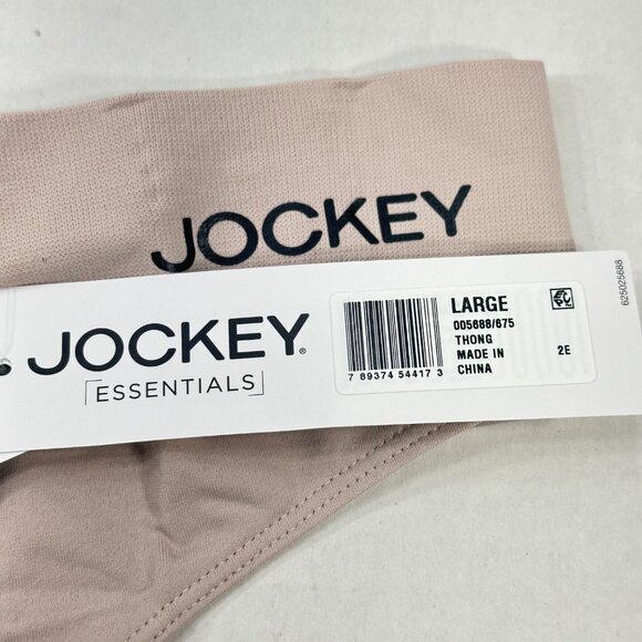 Jockey Women's Size Large Panty Thong Essentials Beige New With Tags - Picture 4 of 12